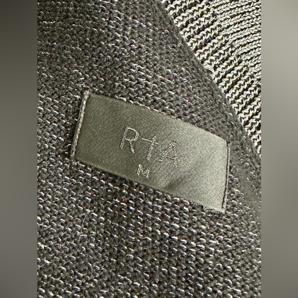 RtA Metallic One Shoulder Sweater Size Large - Picture 3 of 9